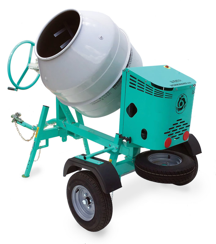 Imer Concrete Mixer - Workman II 250 - 9 Cu Ft Steel Drum - Electric - 1.5 HP by IMER USA
